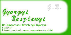 gyorgyi meszlenyi business card